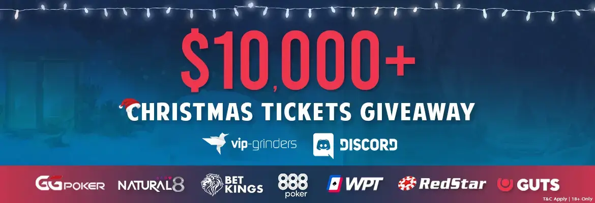 $10.000+ Giveaway Poker: Tickets de Natal