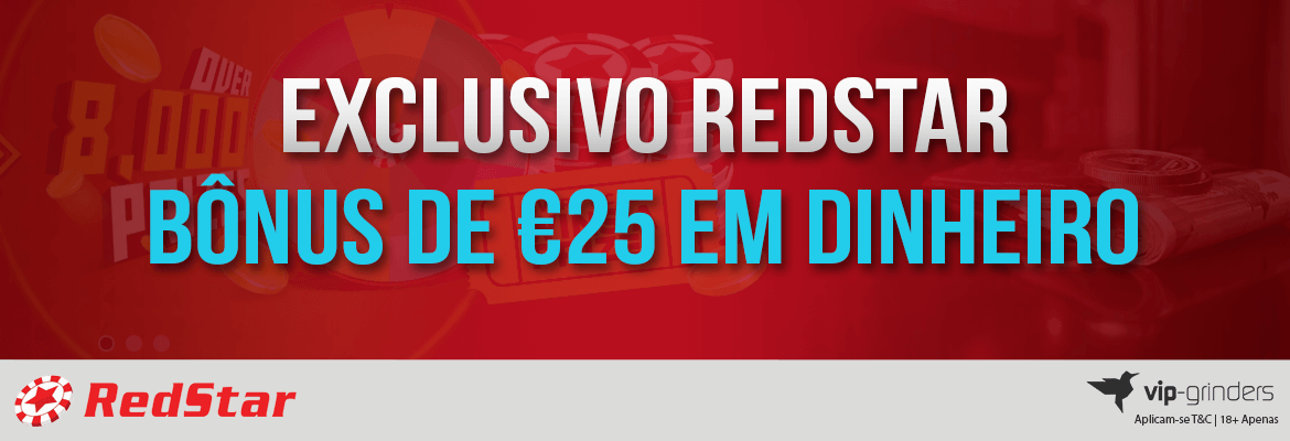 Exclusivo Redstar Bônus de €25 em Dinheiro