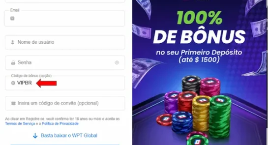 código de bônus wpt global