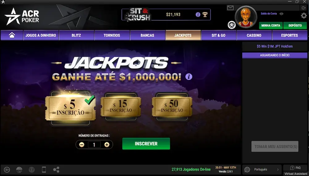 jackpots americas cardroom