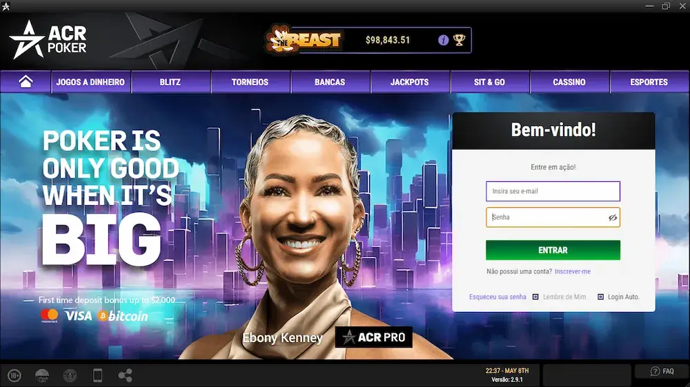 log in americas cardroom