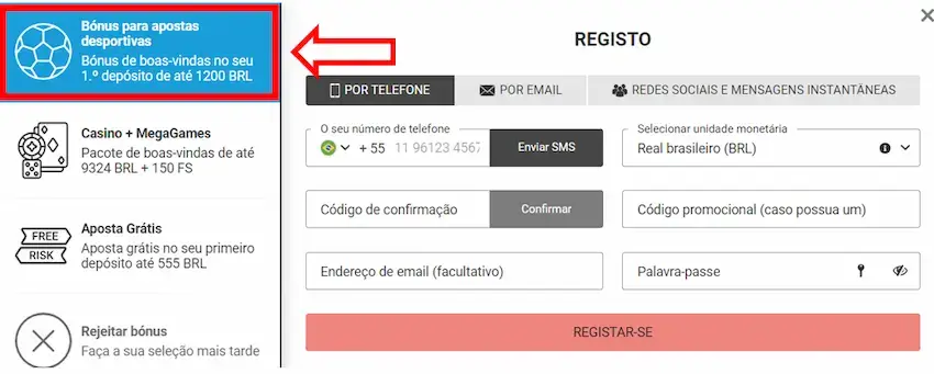 Megapari Bônus Registro