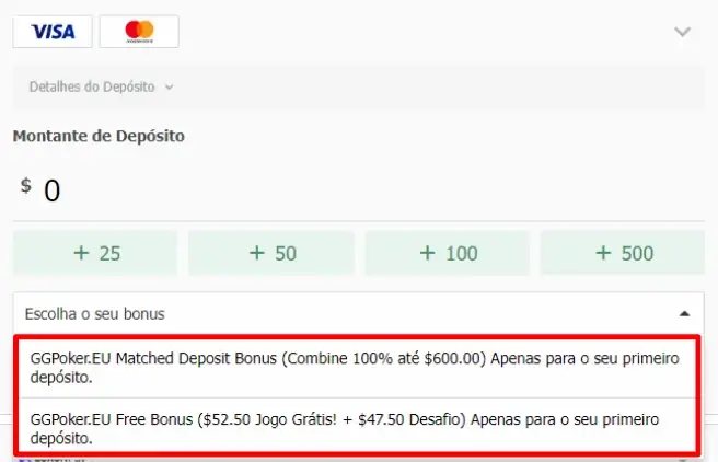 bonus ggpoker boas vindas