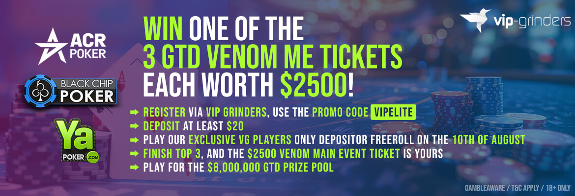 Ganhe 3x tickets para o ME do Venom no VIP-Grinders